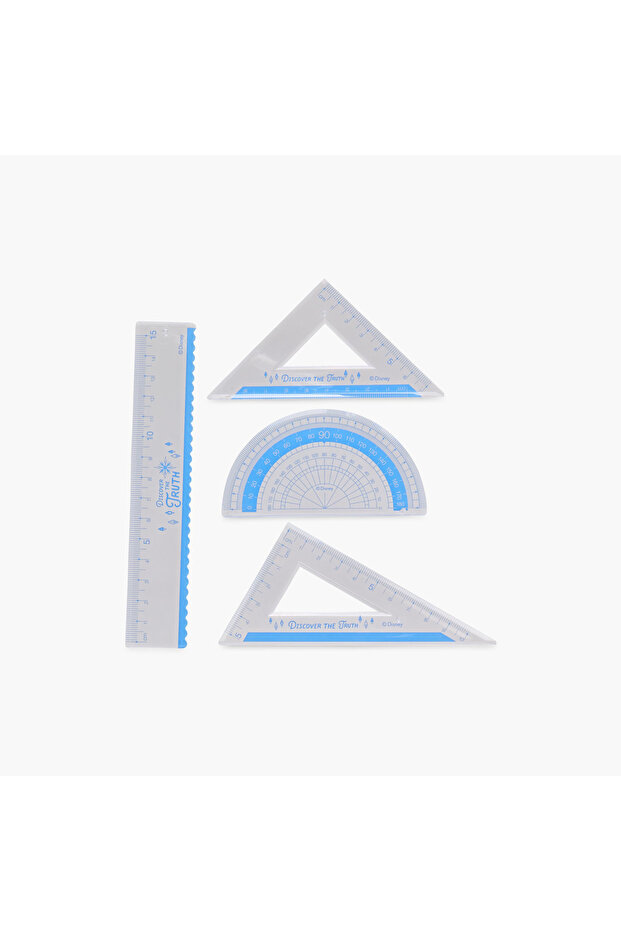 مجموعة مسطرة هندسية مكونة من 4 قطع - 1