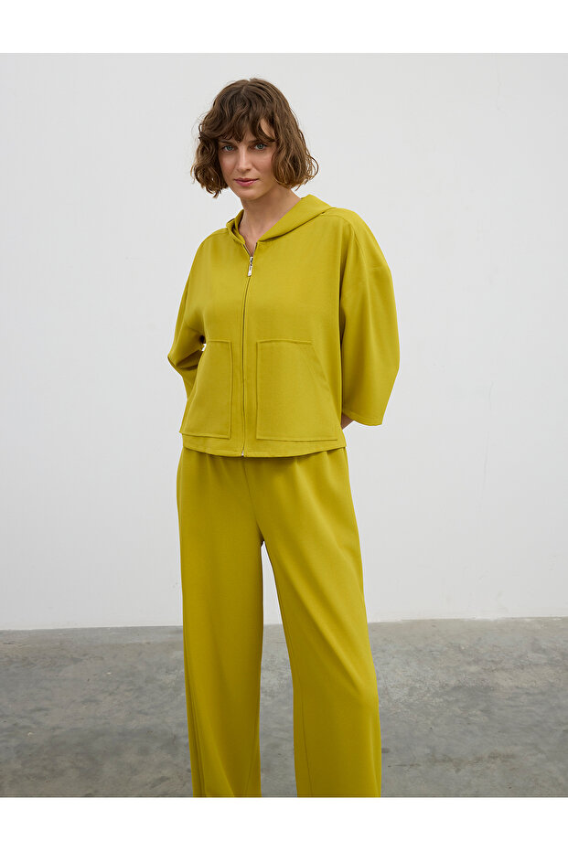 Jachetă bomber cu glugă și fermoar - 5