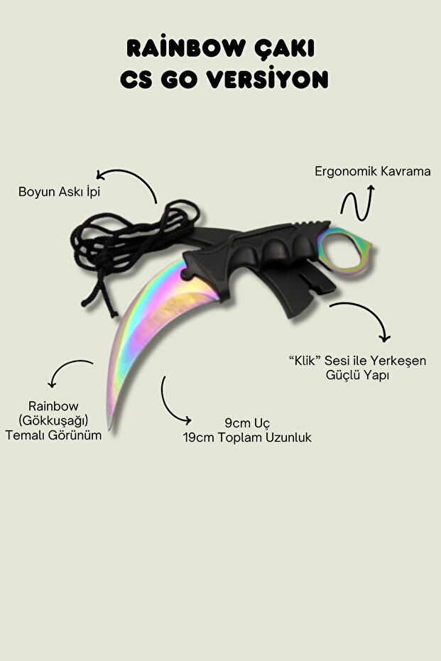 Rainbow Çakı CS GO Versiyon - 1