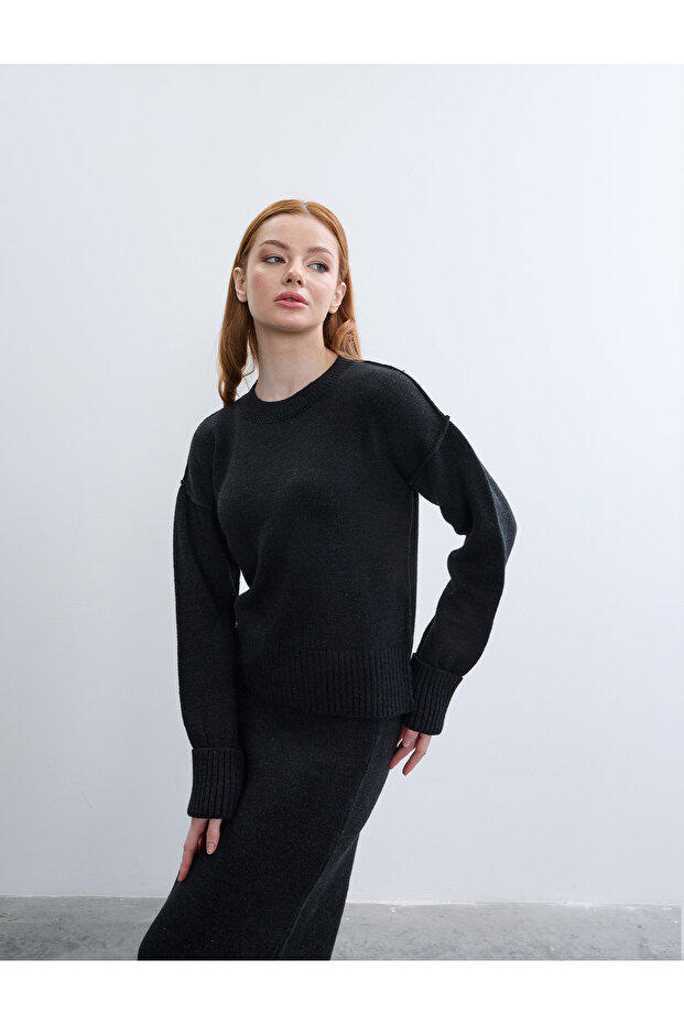 guler rotund basic PULOVER - 6