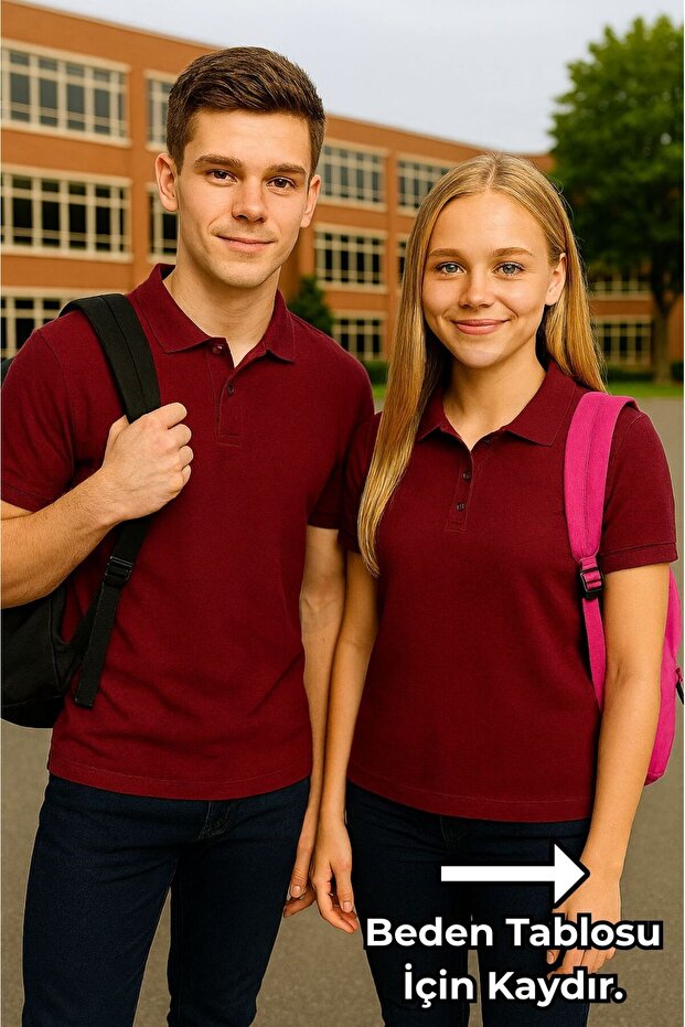 School T-Shirt Uniform High School Boy (1 Piece) Short Sleeve Polo Collar Unisex
