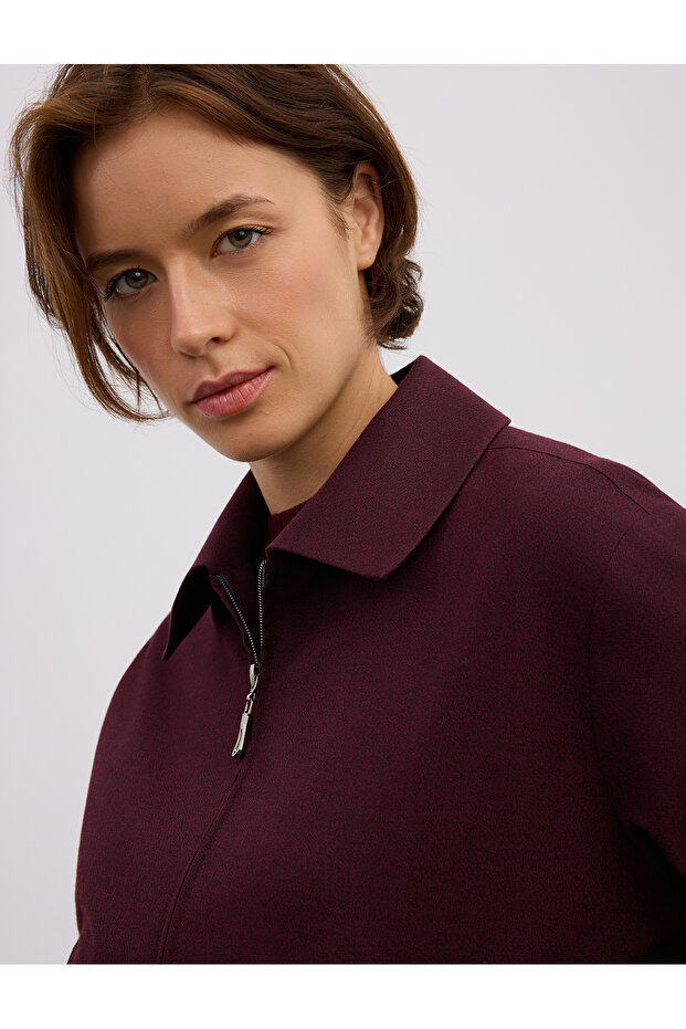 VISKON KARISIM FERMUARLI BOMBER CEKET - 5