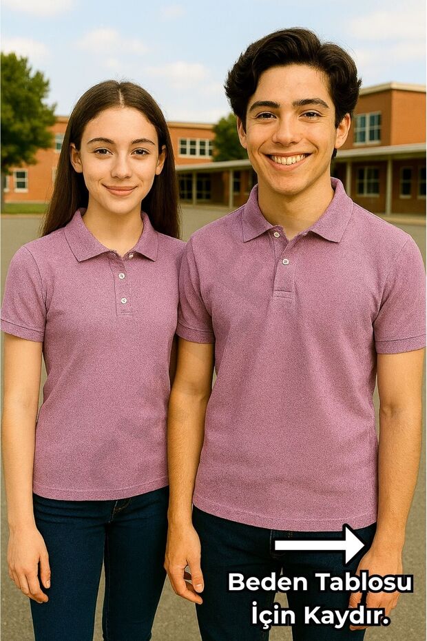 School T-Shirt Uniform High School Boy (1 Piece) Short Sleeve Polo Collar Unisex