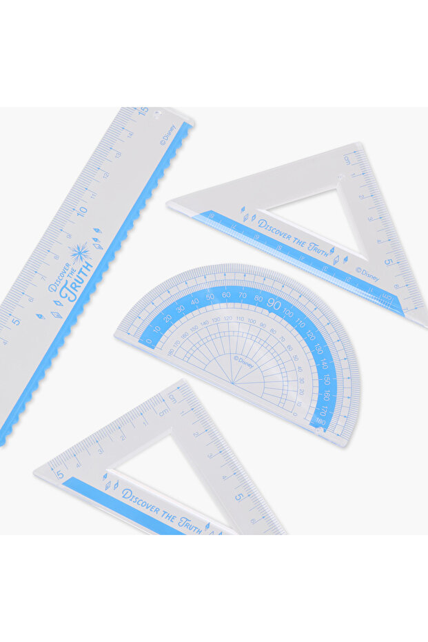 مجموعة مسطرة هندسية مكونة من 4 قطع - 6