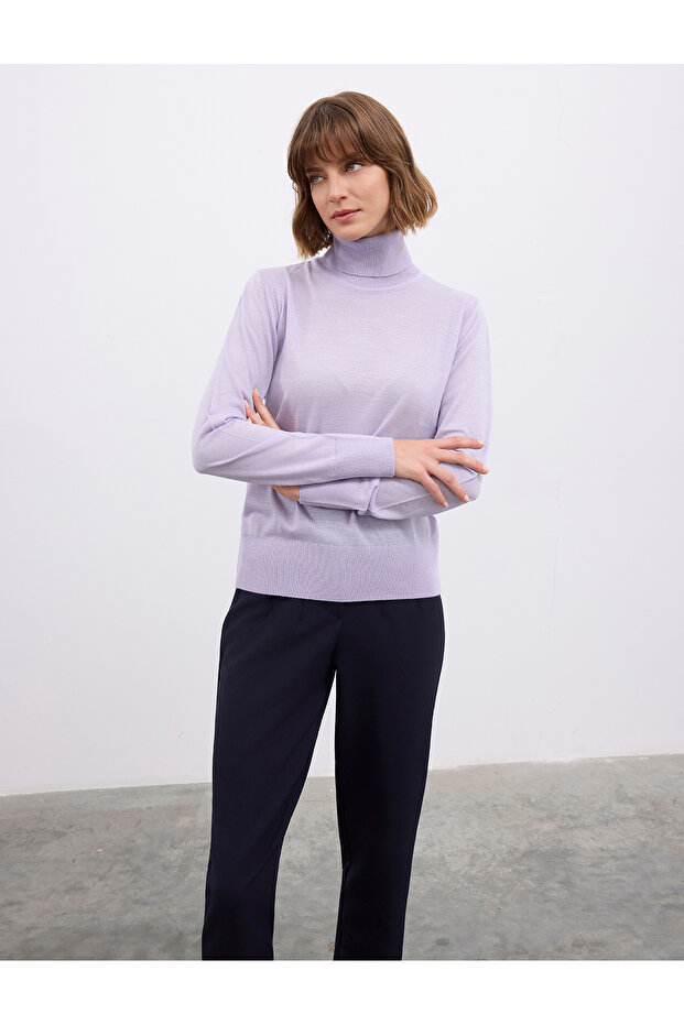 Fisherman Collar Oversized -Basic Sweater - 3