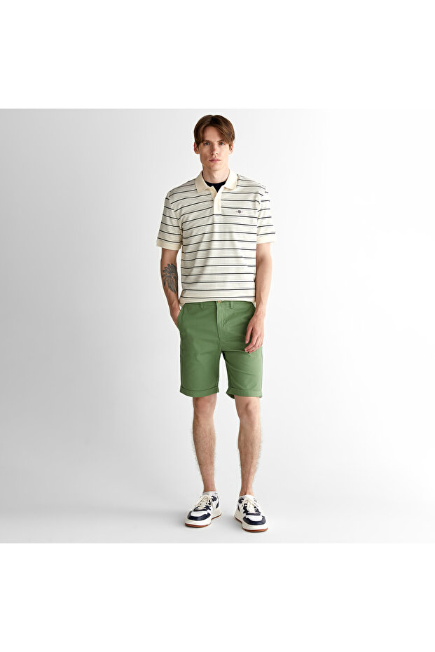 Erkek Yeşil Slim Fit Şort - 1