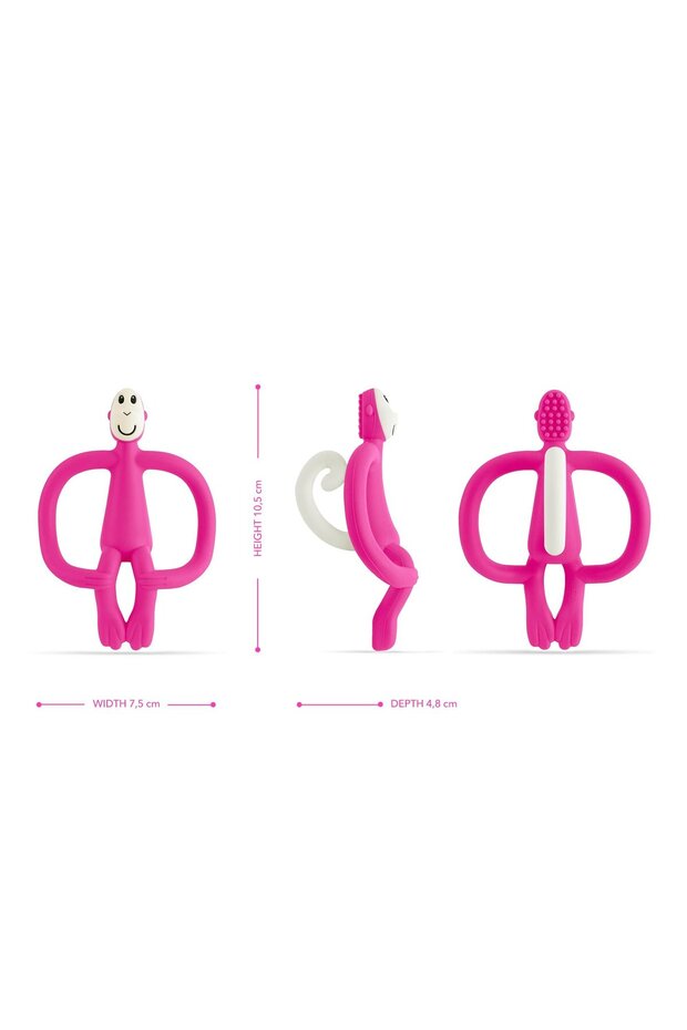 Silicone Teether / Monkey (Fuchsia) - 2