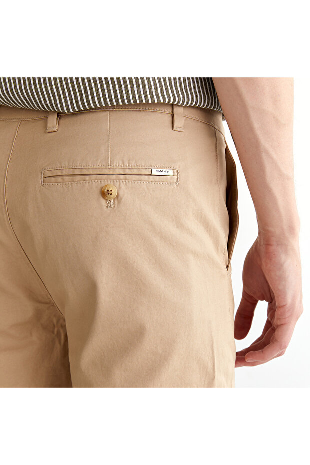 Erkek Bej Slim Fit Şort - 6
