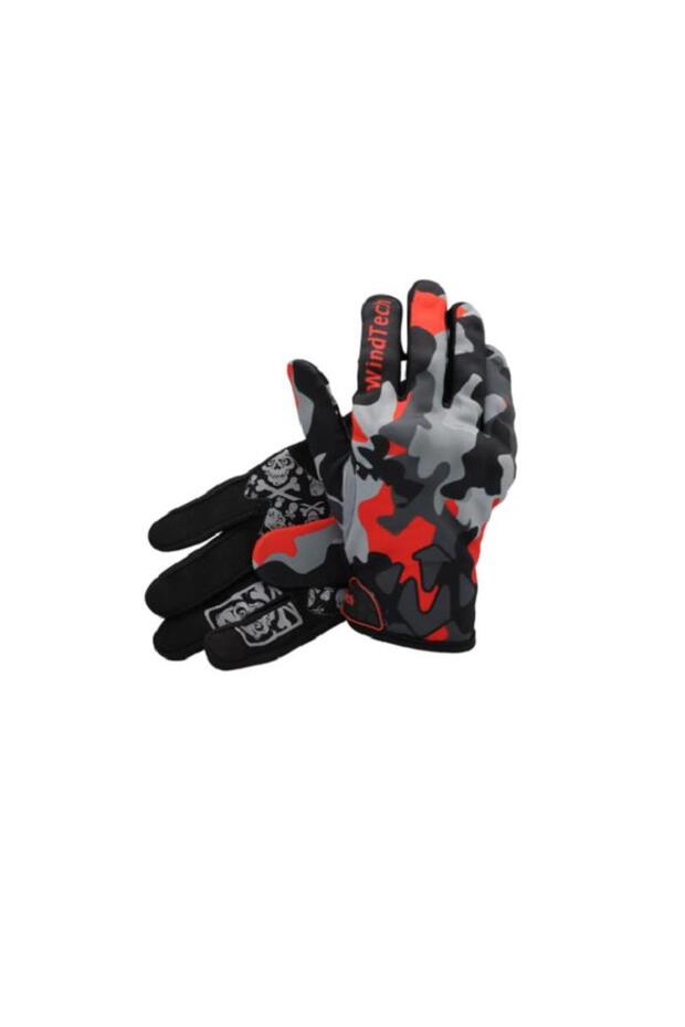 قفازات كبيرة الحجم بنمط التمويه الأحمر من ويند تيك - 1