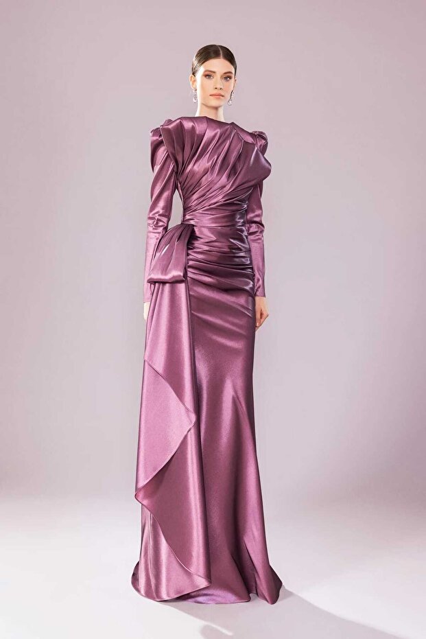 Aller Formlu Drapeli Tesettür Elbise - 1