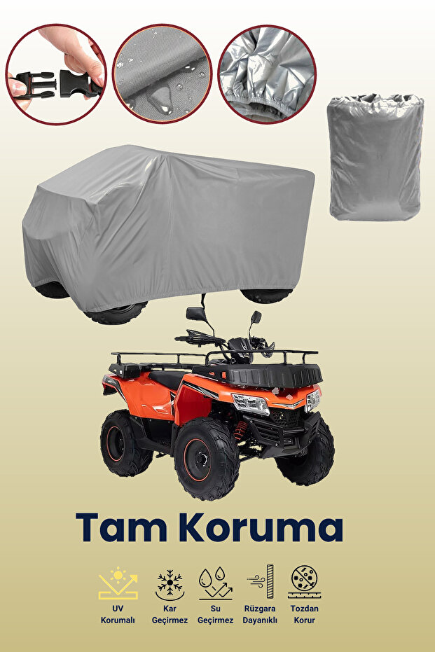 Grey Kanuni 200 U Off Road Atv Tarpaulin, Atv Protective Cover