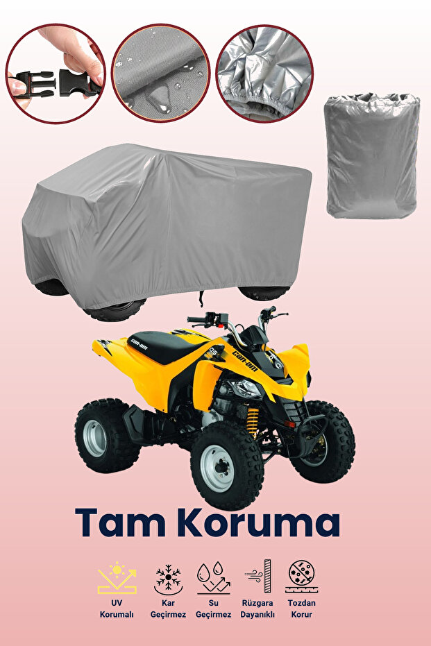 Grey Can-Am Ds 250 Atv Tarpaulin, Atv Protective Cover
