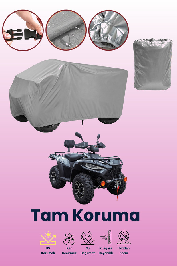 Grey Kuba Promax 570 Atv Tarpaulin, Atv Protective Cover