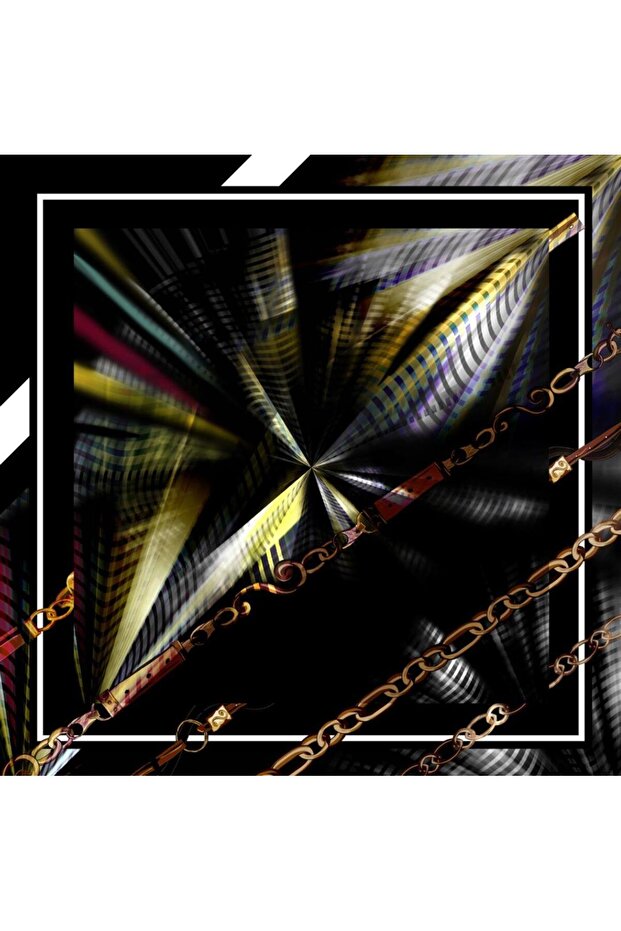 Patterned Scarf Gold - 3