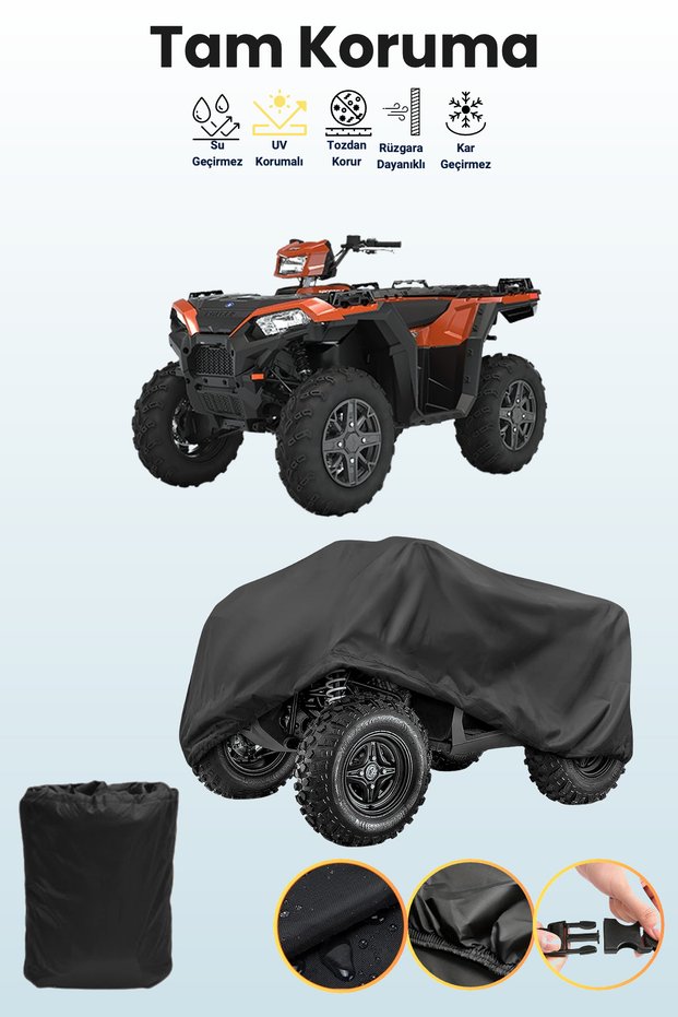 Black P.Olaris Sportsman 850 Atv Cover, Atv Protective Cover
