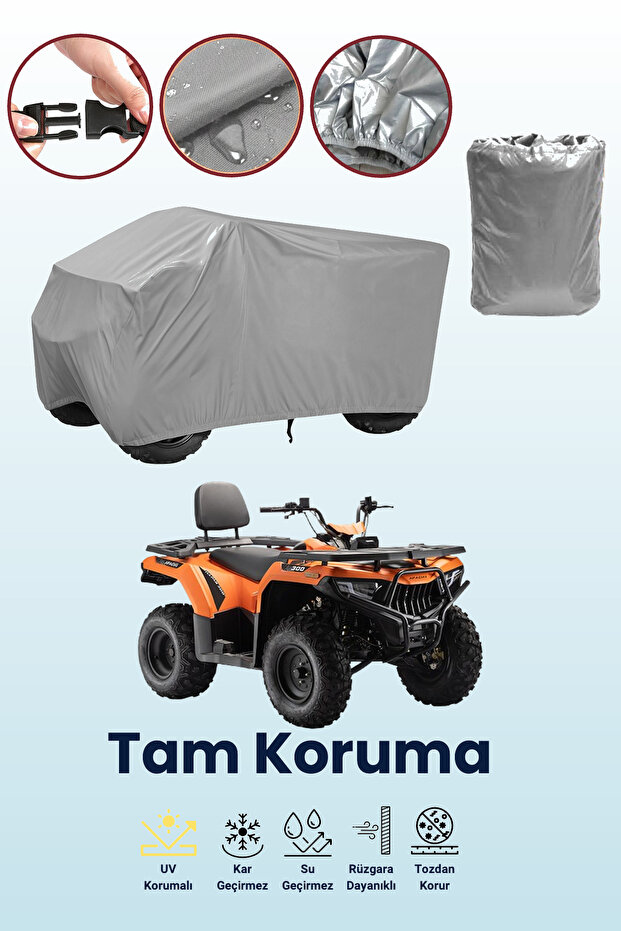 Gray Apachi T.Ulpar 300 Atv Cover, Atv Protective Cover