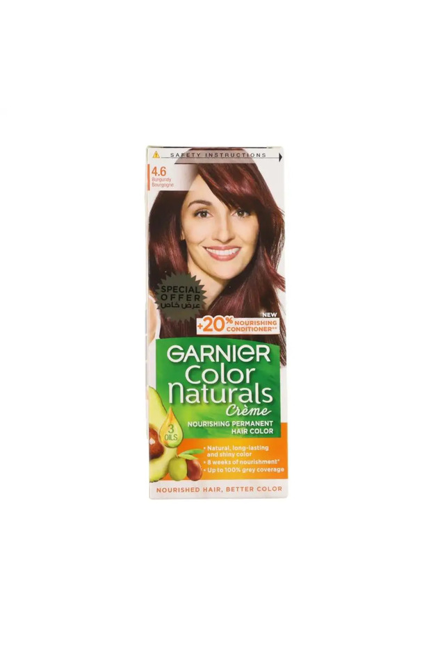 Color Naturals Nourishing Permanent Hair Color- Code 4.6, Burgundy Color