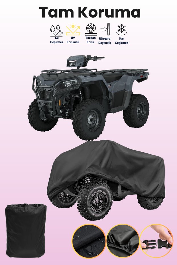 Black P.Olaris Sportsman 570 Atv Cover, Atv Protective Cover