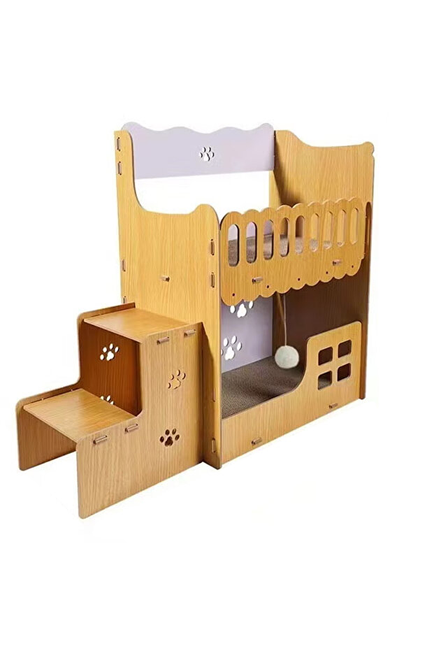 Multi-Level Kitten Play Tree with Scratching Post and Ladder