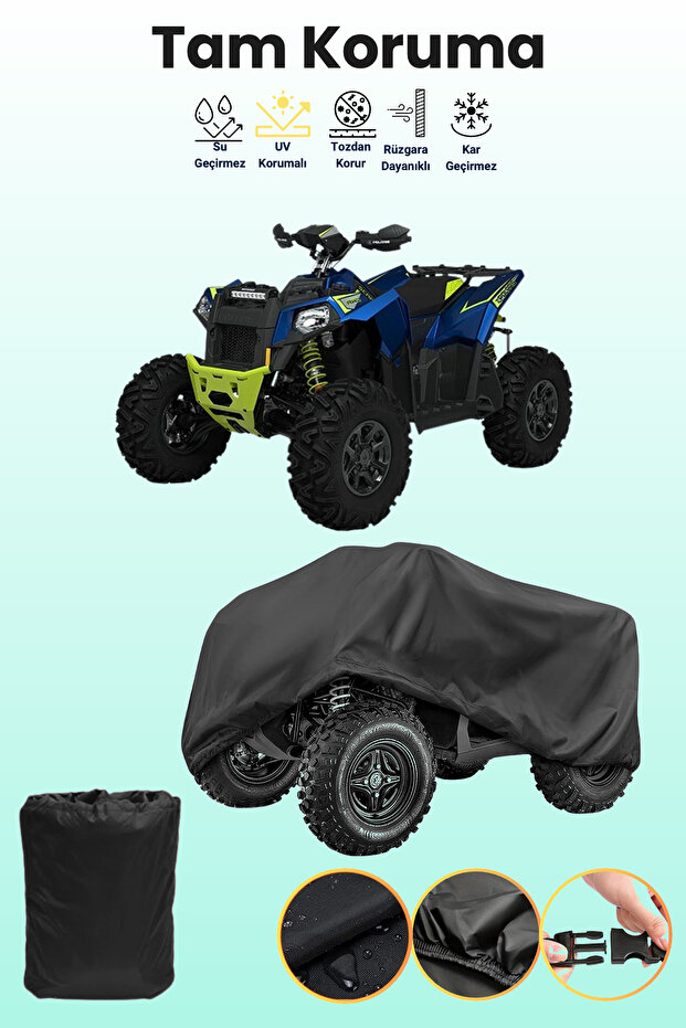 Black P.Olaris Scrambler Xp 1000 Atv Cover, Atv Protective Cover