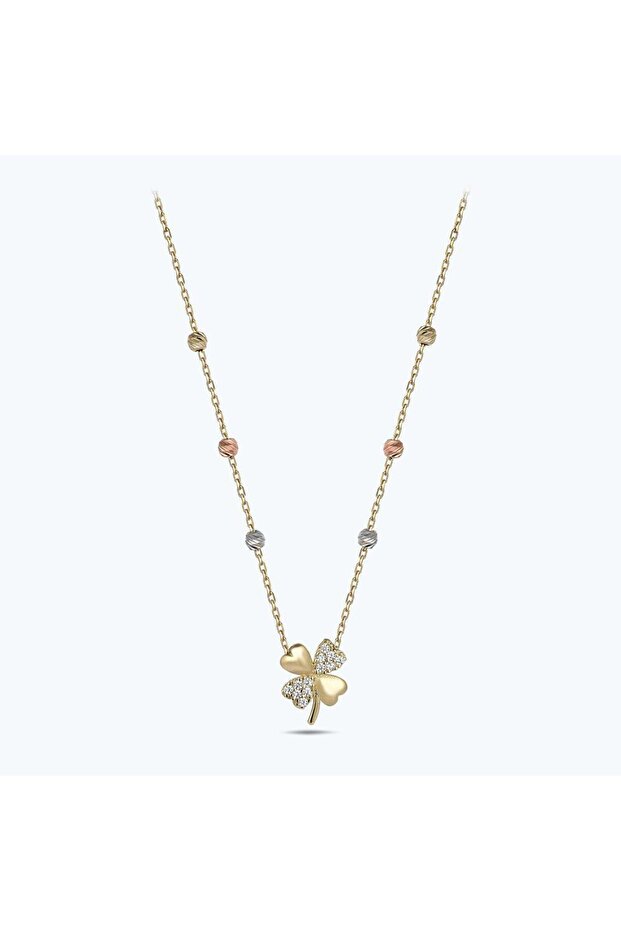 Altın Yonca Kolye - 1