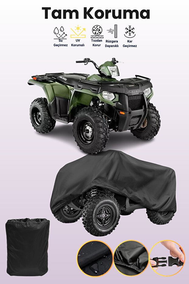 Black P.Olaris Sportsman 400 Atv Cover, Atv Protective Cover