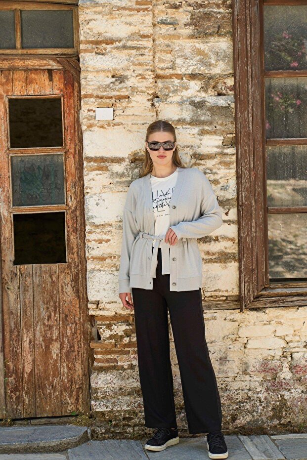 Women's Gray 3-Piece Pajama Set A26125