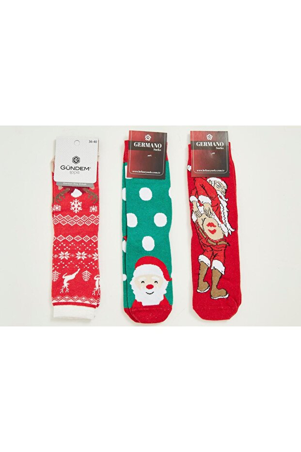 جوارب C109 منقوشة لرأس السنة الجديدة - 1