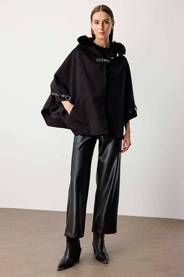 Kapüşonlu Pelerin Mont - 4