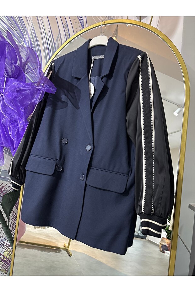 Baskılı Blazer Ceket - 1