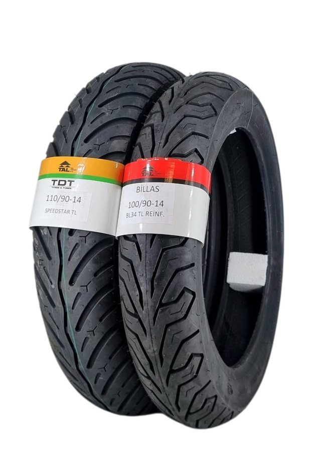110/90-14 VE 100/90-14 TL (TUBELESS - DUBLEKS) SPEED/BL034 LASTİK TAKIMI - 1