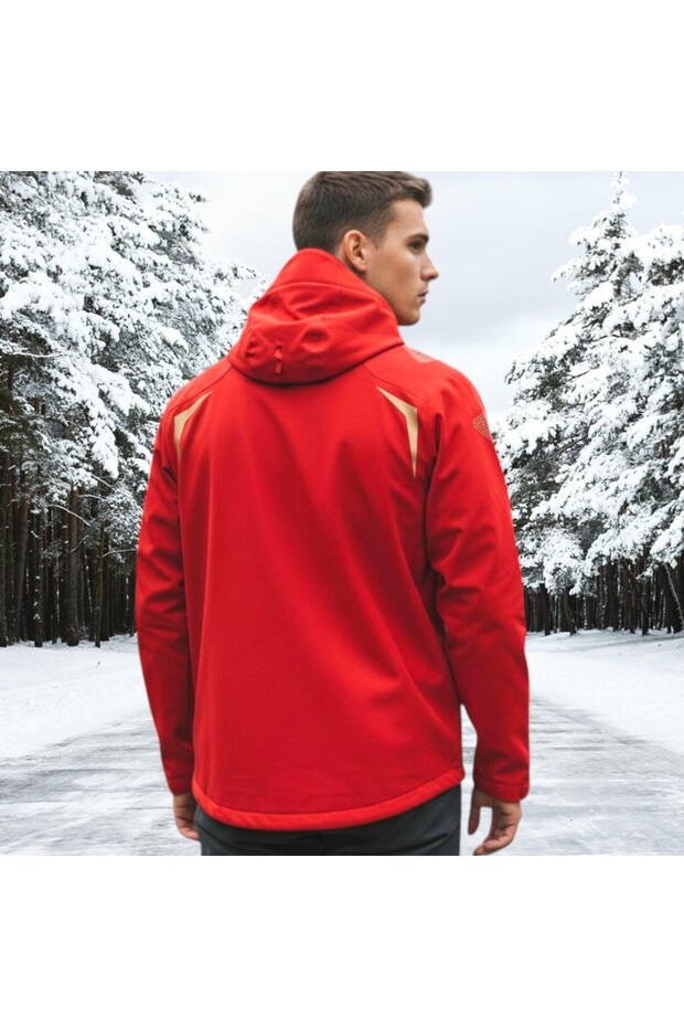 Double Softshell Mont - Kırmızı - 5