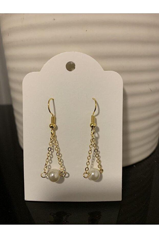 Pearl Chain Elegant Women's Earrings