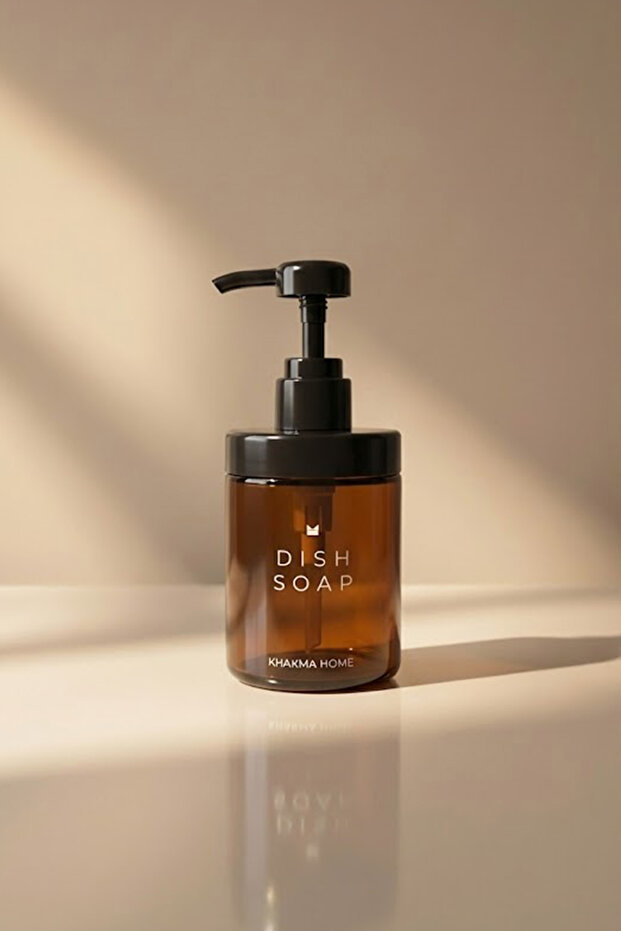 Amber Cam 250 ml Dish Soap Bottle – Countertop Dish Soap Dispenser with Pump