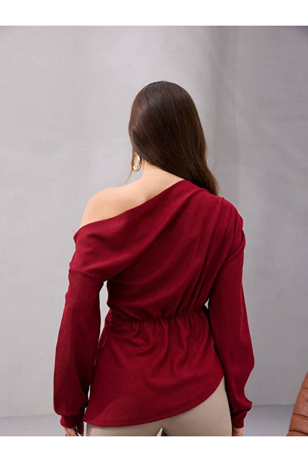 Royale Tek Omuz Drapeli Bluz - 4