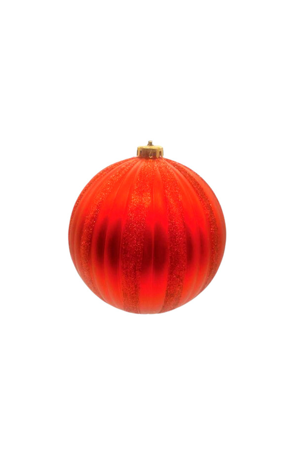 Christmas Decorative Ball with Glitter Stripes 15 cm