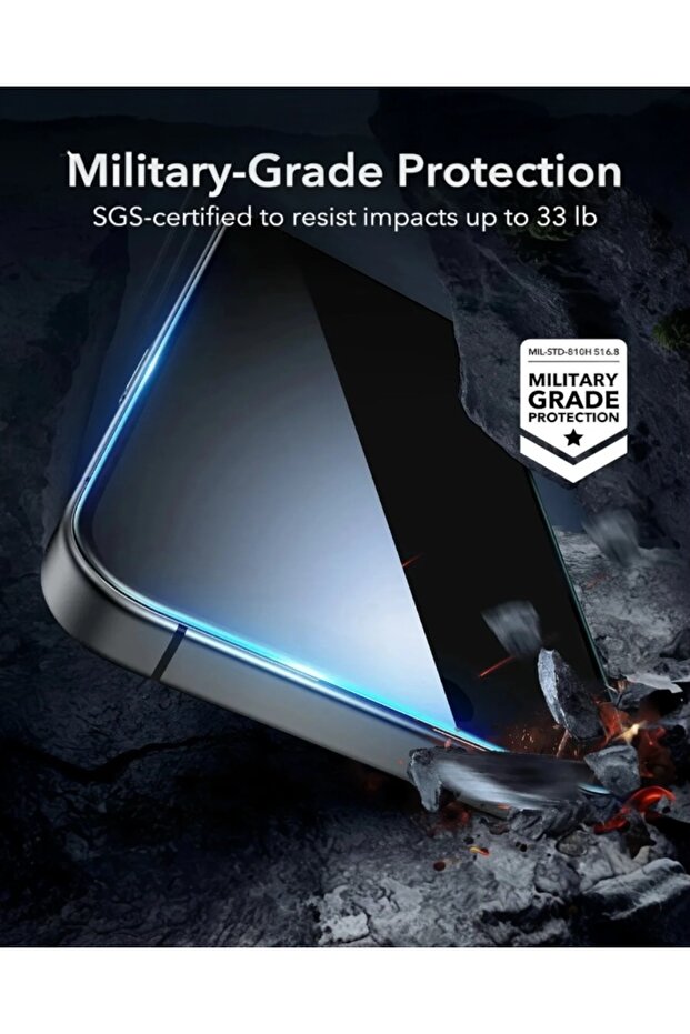 iPhone 17 Compatible Full Screen Privacy Ghost Screen Protector - 3