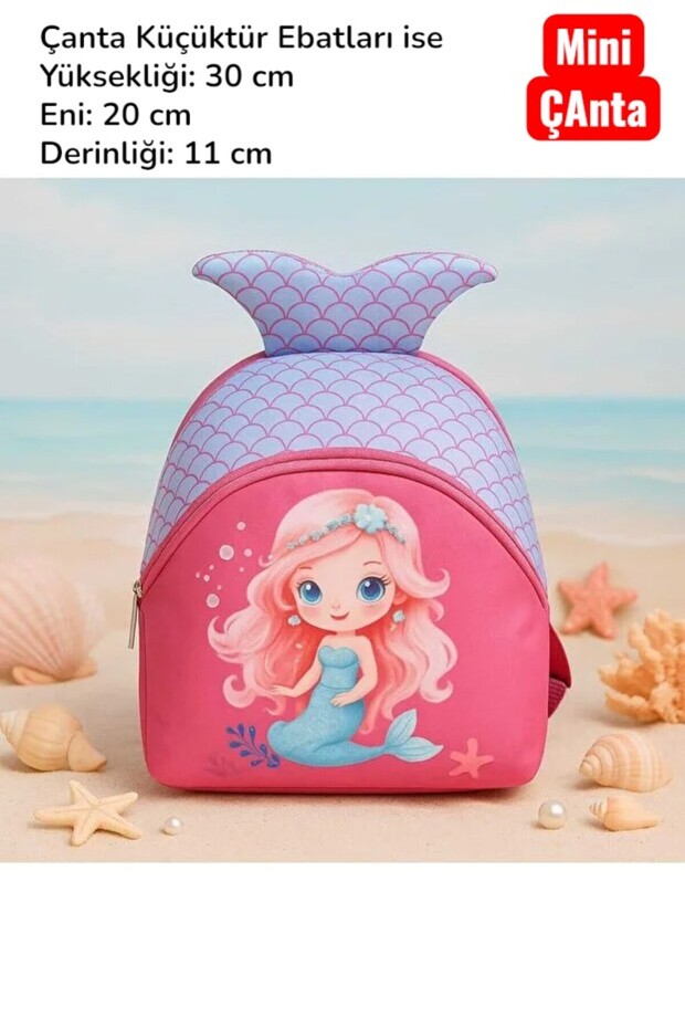 Little Mermaid Pattern Lightweight and Comfortable Mini School Backpack for Ages 0-4 for Nursery and Kindergarten