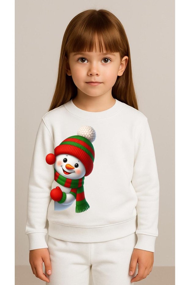 Çocuktakım Sweatshirt Kardan Bereli̇ Printed Girls Boys Crew Neck3 4-5-6-7-8-9-10-11-12Years