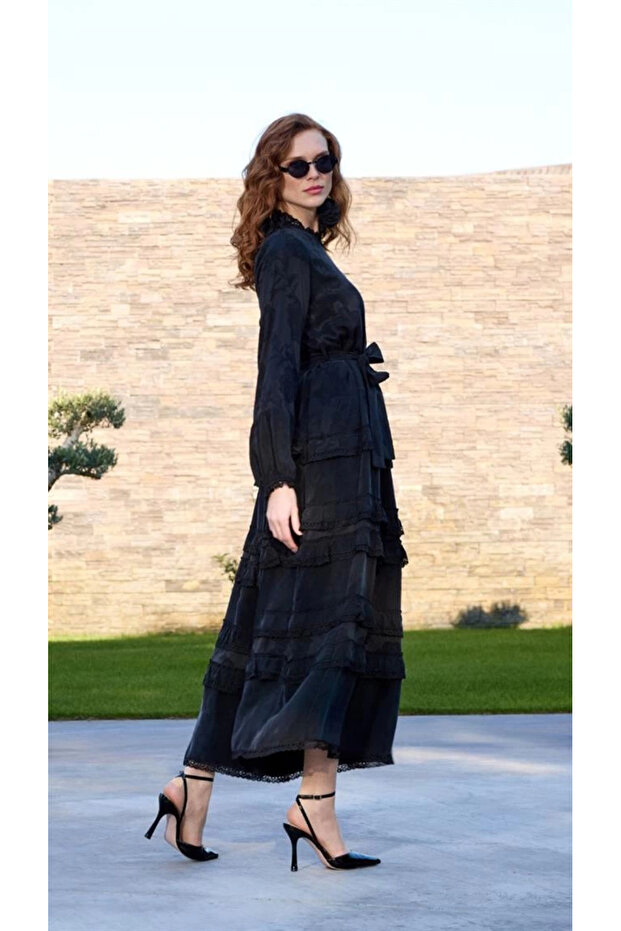 37818 Cupro Elbise - 5