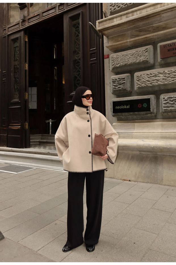 ZR DİKİŞLİ KABAN bej - 1