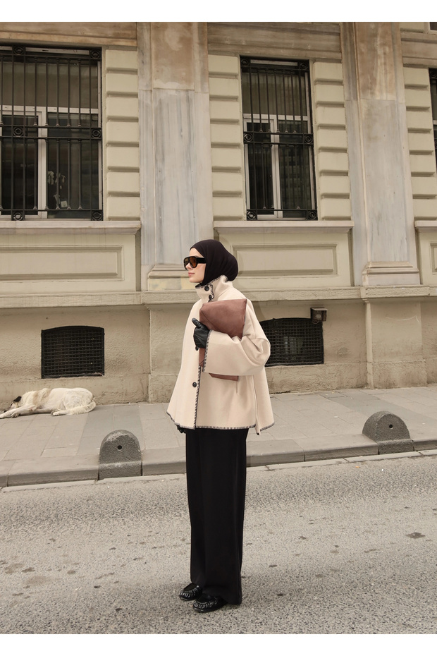 ZR DİKİŞLİ KABAN bej - 6