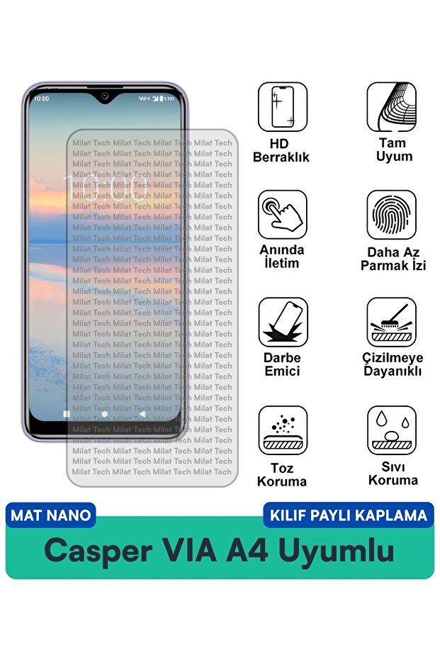 Casper via a4 matte nano case compatible screen protection film reduces eye fatigue with matte surface