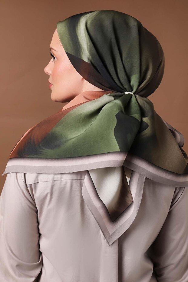 وشاح أورا بنمط قطع رمادية - 3