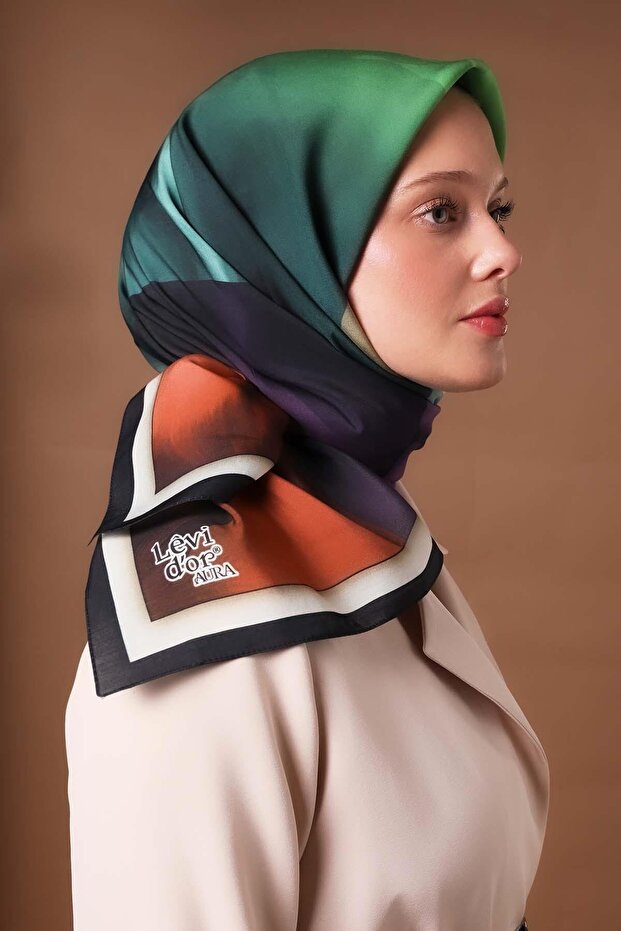 وشاح أورا بنمط قطع سوداء - 2