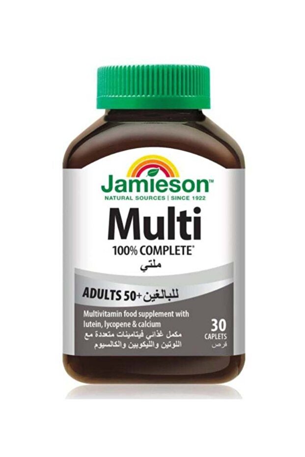 ملتي كومبليت ٥٠+ - فيتامينات متعددة يومية للبالغين، ٣٠ كبسولة