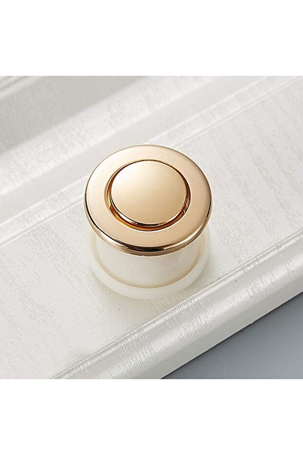 مقابض خزانة بمقبض ارتداد، 4 قطع، مقابض أدراج معدنية ذهبية - 6