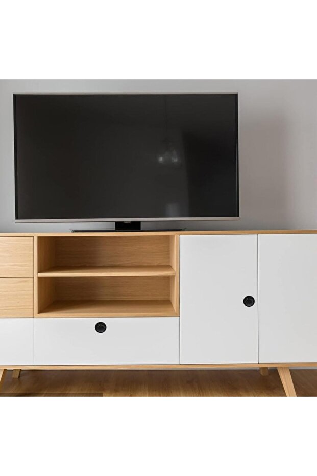 مقابض خزانة بمقبض ارتداد، 4 قطع، لون أسود - 7