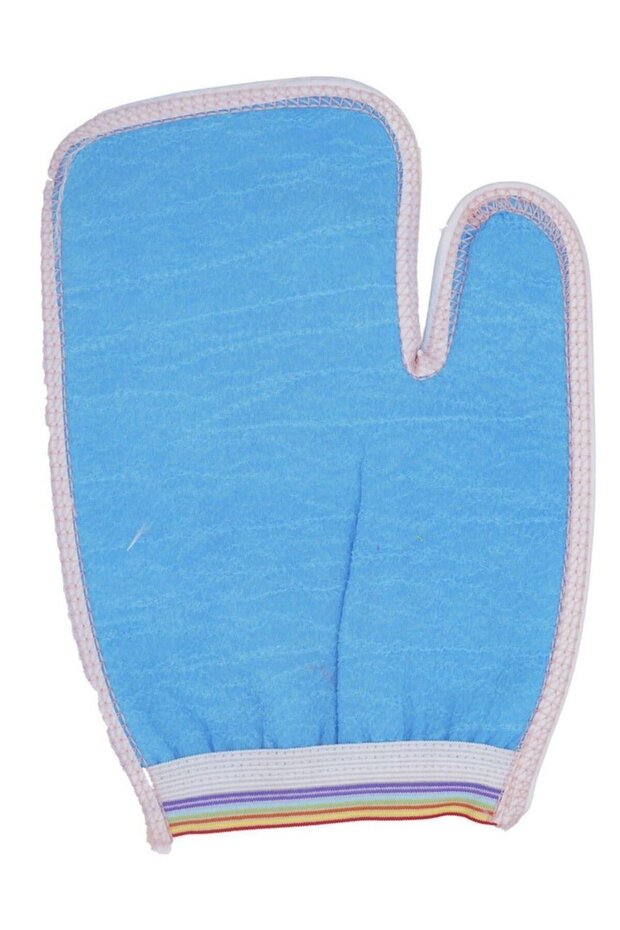 Bath Towel Glove Type - Blue