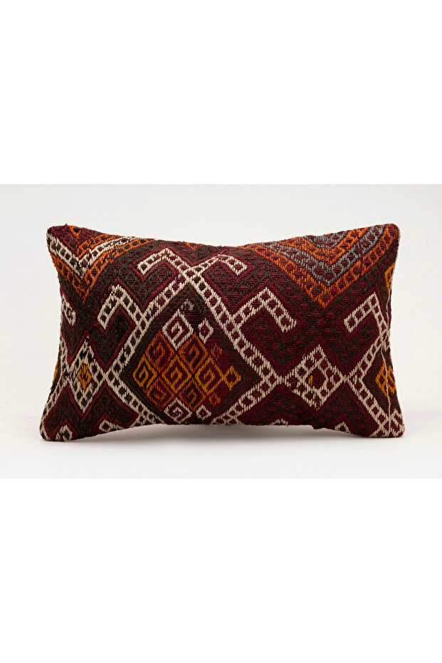Vintage Throw Pillow Cover Made from Handmade Rug, Wool, 30X50 cm